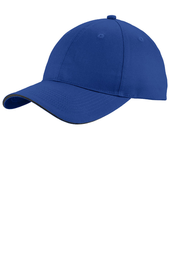 Port & Company Adult Unisex 6 panel Low Profile Unstructured 100% Cotton Twill Sandwich Bill Cap